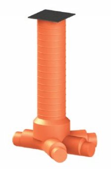 Camin racord-inspectie VALPlast complet echipat DN315 3IN 1OUT D.200/160 H1600 capac fonta B125