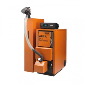 Cazan mixt lemn/pelet ARCA LPA DUO MATIC 45R, fara snec si fara buncar