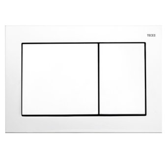 Clapeta de actionare pentru WC TECEbase cu sistem cu actionare dubla, alb lucios