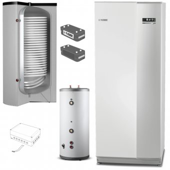 Pachet pompa de caldura apa-apa NIBE F1145-17 (400V), pentru casa 270-300 mp