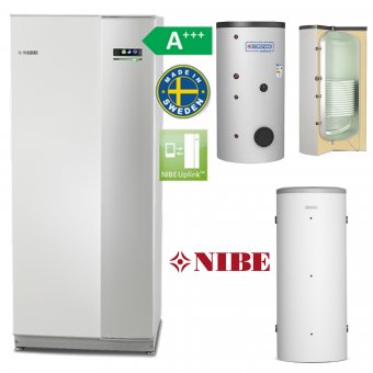 Pachet pompa de caldura sol-apa NIBE F1145-15 (400V), pentru casa 220-250 mp