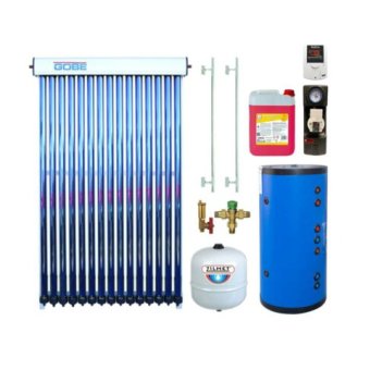 Pachet solar GOBE, preparare ACM pt. 3-4 persoane, colector solar cu 20 tuburi