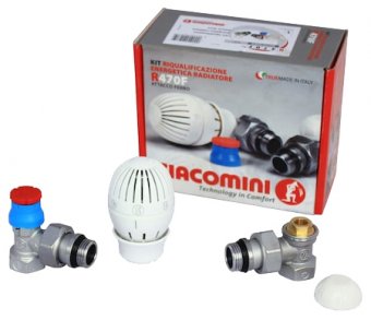 Set robineți termostatați TUR/RETUR Giacomini R470F, 1/2”