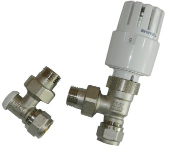 Set robineti termostatati pt. PEX, tur/retur, Tiemme 1/2”