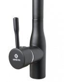 Baterie bucatarie teava inox, pipa 90°, NEGRU, Ermetiq ER-A417N