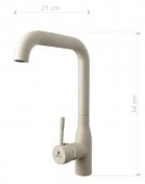 Baterie bucatarie teava inox, pipa 90°, GRANIT, Ermetiq ER-A417Y