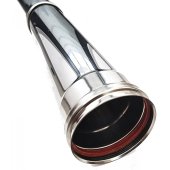 Burlan inox cazan peleti 80mm x 0.5mm x 1ml si garnitura