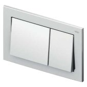Clapeta de actionare pentru WC TECEbase cu sistem cu actionare dubla, cromat lucios