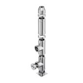 Cos de fum profesional din inox, dublu izolat, 100/90/5, baza 0