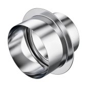 Cos de fum profesional din inox, dublu izolat, 130/90/5, baza 0