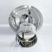 Cos de fum profesional din inox, dublu izolat, 130/90/5, baza 0