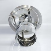 Cos de fum profesional din inox, dublu izolat, 130/90/5, pornire consola
