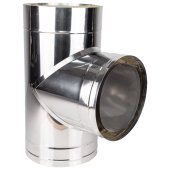 Cos de fum profesional din inox, dublu izolat, 160/90/5, baza 0