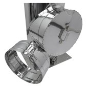 Cos de fum profesional din inox, dublu izolat, 180/90/5, baza 0