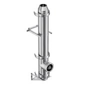 Cos de fum profesional din inox, dublu izolat, 180/90/5, pornire consola