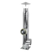 Cos de fum profesional din inox, dublu izolat, 200/90/5, baza 0
