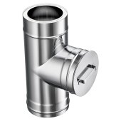Cos de fum profesional din inox, dublu izolat, 300/90/5, pornire consola