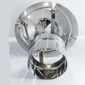 Cos de fum profesional din inox, dublu izolat, 130/90/5, baza 0