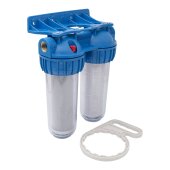 Filtru apa dublu cu sita/carbune 2x1x10
