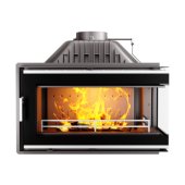 Semineu fonta sticla KAWMET W16 ECO 13,5 kW, sticla laterala