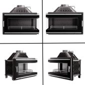 Semineu fonta sticla KAWMET W16 ECO 13,5 kW, sticla laterala