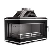 Semineu fonta sticla KAWMET W16 ECO 13,5 kW, sticla laterala