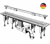 Pachet rigola dus VIEGA Advantix Vario cu capac ajustabil pe lungime 30-120 cm