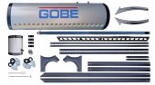 Panou solar nepresurizat din inox GOBE, cu 20 tuburi vidate si boiler 200 L