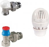 Set robineți termostatați TUR/RETUR Giacomini R470A, 1/2” cu prindere pt. PEX-R470A
